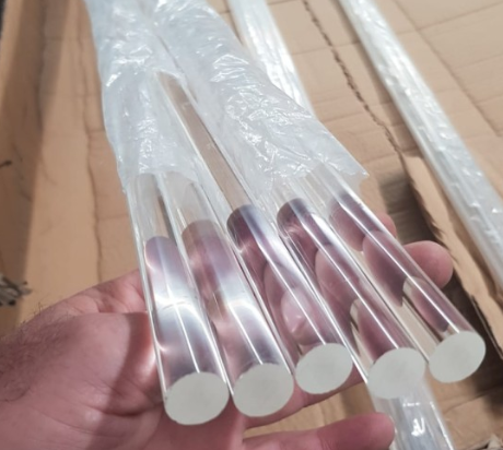 Круглые акриловые стержни прозрачные 110ø длина 2000 мм