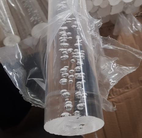 Круглые пузырьковые акриловые стержни 80ø длина 2000 мм